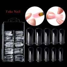 False Nail Art Tips French Natural Transparent Fake Nails Acrylic UV Gel Nail Polish Manicure Nail Art Display Practice Training 2024 - buy cheap