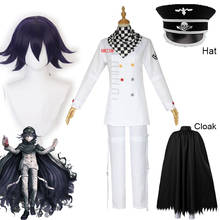 Fantasia para cosplay, peruca danganronpa v3, kokioma, para presidente, com capa e chapéu, para festa de carnaval de halloween 2024 - compre barato