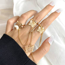 Кольцо в стиле ретро, панк, хип-хоп, с крестом, регулируемое кольцо с двумя звеньями, ювелирное изделие, подарок для мужчин, женщин, мужчин, кольца в готическом стиле, 2021 2024 - купить недорого