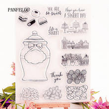 PANFELOU-sello/sello de silicona transparente para álbum de recortes, hojas de sello transparentes para Halloween, candy jar, DIY, 15,5x21,5 2024 - compra barato