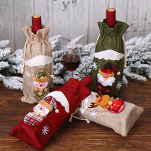 New Year 2020 Santa Claus Snowman Elk Wine Bottle Dust Cover Noel Deco Christmas Decoration for Home Table Decor 2019 Xmas Gift 2024 - buy cheap