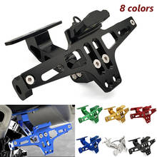 Suporte para placa de moto, suporte traseiro ajustável, cnc, luz led, para yamaha wr450, wr 450, f, serow 225, 250, ttr125, imperdível 2024 - compre barato