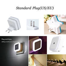 Mini Cute LED Night Light Wireless Sensor Wall Plug-in For  Bedroom Lighting Kid's Room Hallway Corridor Stairs EU/US/UK110V220V 2024 - buy cheap