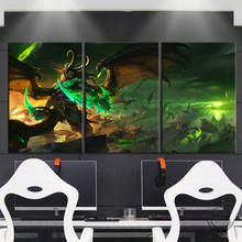 Illidan-Póster de juego de World of Warcraft Stormrage, dibujo artístico en HD, pinturas en lienzo, arte de pared para decoración del hogar, 3 uds. 2024 - compra barato