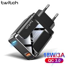 Twitch-cargador USB de carga rápida 4,0 PD 3,0, adaptador de enchufe europeo, supercargador para Samsung s10, mi 9 Xiaomi, iPhone 2024 - compra barato