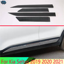 Moldura para puerta lateral de coche, accesorio ABS cromado para Kia Seltos 2019, 2020, 2021 2024 - compra barato