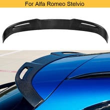 Carbon Fiber Rear Roof Window Lip Spoiler Wing for Alfa Romeo Stelvio 2017 2018 Car Rear Roof Wing Spoiler 2024 - buy cheap