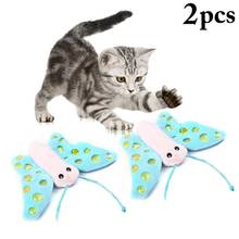 2pcs Pet Butterfly Cat Toy Cute Plush Catnip Toy Cat Chew Toy Cat Sound Toy Funny Playing Toys For Cats Supplies 2024 - buy cheap