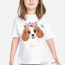 Ropa divertida para niños, Camiseta con estampado de dibujos animados de perezoso y perro para niñas, camiseta vogue, tops de verano para niñas, camisetas divertidas, camisetas blancas 2024 - compra barato