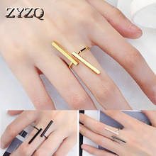 ZYZQ Personality Simple Geometric Rings For Women Trendy Daily Accessories Jewelry Open Finger Rings Three Color Available 2024 - buy cheap