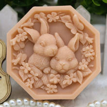 New Product!!1pcs Parent-child Rabbit (zx304) Silicone Handmade Soap Mold Crafts DIY Mould 2024 - buy cheap