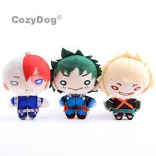 Anime meu herói academia de pelúcia chaveiro pingente desenhos animados academia adorável midoriya izuku bakugou katsuki boneca de pelúcia presente feminino 2024 - compre barato