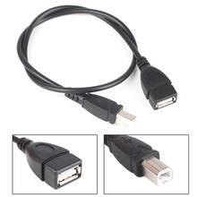 Cable adaptador de extensión de impresora de 50cm, alta velocidad, 1,5 pies, USB 2,0 tipo A hembra A USB B macho, Cable de impresora de escáner, gran oferta 2024 - compra barato