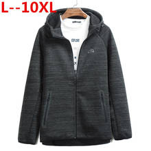 Размер 10XL 9XL 8XL плюс 6XL 5XL 4XL модная мужская зимняя свободная толстовка с капюшоном теплая толстовка на молнии куртка верхняя одежда 2024 - купить недорого