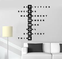 Vinyl Office Wall Stickers Team Work Goal Strategy Office Decoration Word Formation Team Decals Home Living Room Decoration bg21 2024 - buy cheap