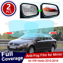 for Volkswagen VW Vento 2010~2019 Full Cover Anti Fog Film Rearview Mirror Rainproof Anti-Fog Films Clean Car Accessories 2017 2024 - buy cheap