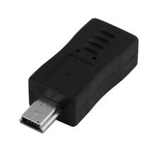 High Quality Black Micro USB Female to Mini USB Male Adapter Connector Converter Adaptor 2024 - buy cheap