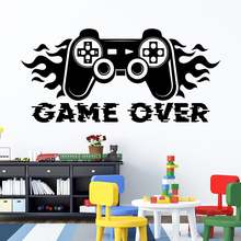 Game controller wall Sticker game over playroom decor Wall Decals video game Vinyl gamer gift teen boy room decor Stickers X846 2024 - buy cheap