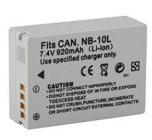 NB-10L Battery Pack for Canon PowerShot G1 X, G1X, G3 X, G3X, G15, G16, SX40,SX50,SX60 HS, SX40HS, SX50HS, SX60HS Digital Camera 2024 - buy cheap