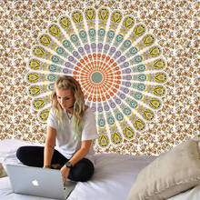 Mandala indiana tapeçaria tapeçaria tapeçarias de parede decoração boho tapeçarias psychedelic hippie viagem colchão almofada de dormir tapeçaria 2024 - compre barato