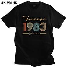 Vintage 1983 Limited Edition T Shirt Men Pre-shrunk Cotton Original 37th Birthday Tee Tops Short Sleeve Summer Tshirt Clothes 2024 - buy cheap