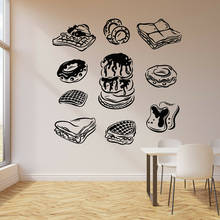 Confeitaria pastelaria loja decalque da parede bolos pão vinil adesivos de parede cozinha sala de jantar decoração da parede removível x618 2024 - compre barato