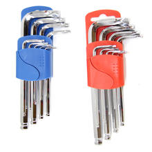 9 Pcs Twisted Head More Torque Strength Hex Key Set Metric/SAE Allen Wrench Set 2024 - buy cheap