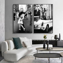 Arte de parede para sala de estar, pôster da moda, pintura de tela, preto e branco, perfume, imagens femininas, decoração vintage 2024 - compre barato