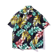 Hawaiian Beach Shirts for Men Palm Tree Printed Short Sleeve Summer Casual Shirt Men Chemise Homme Hip Hop Shirts Harujuku Tops 2024 - buy cheap