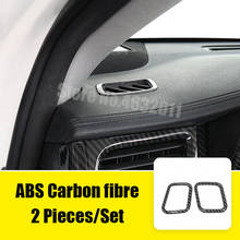 Cubierta de marco de ventilación para Toyota Highlander Kluger 2014-2018 ABS mate/fibra de carbono, accesorios embellecedores delanteros, salida de aire acondicionado pequeña 2024 - compra barato