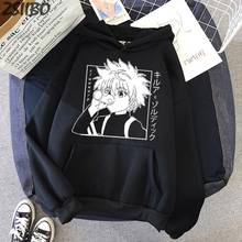 Men's Sweatshirt Unisex Hunter X Hunter Hoodies Killua Zoldyck Japanese Anime Funny Printed Streetwear Hooded Male Fashion Coat 2024 - buy cheap