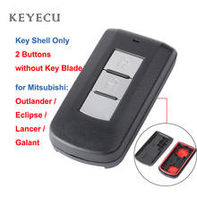 Keyecu-funda inteligente para mando a distancia, 2 botones para Mitsubishi Outlander Lancer Eclipse Galant, sin hoja de llave 2024 - compra barato