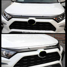 Front Engine Hood Lid Cover Trims Bumper Grilles Frame Molding Strips For Toyota RAV4 2019 ABS Chrome Car Garnish Accessories 2024 - buy cheap