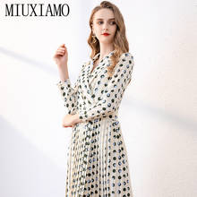 MIUXIMAO-Vestido de verano de pasarela, informal, estampado de lunares, manga corta, Vintage, 2020 2024 - compra barato