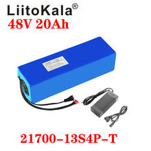 LiitoKala-batería de litio para bicicleta eléctrica, pila de 48V, 21700 mAh, 13S4P, 20A, BMS, 20ah, 5000 2024 - compra barato