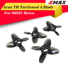 Высокое качество 2 пары Emax Tinyhawk комнатный FPV гоночный Дрон запасные части Avan TH Turtlemode Propeller 4-Blade 40 мм 2024 - купить недорого