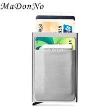 Rfid Credit Card Holder Wallet Men Metal Thin Slim Wallet Aluminium Pass Secret Pop Up Wallet Small Purse Bag Walet Vallet 2021 2024 - buy cheap