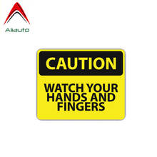 Aliauto Warning Car Sticker Accessories Caution Watch Your Hands and Fingers Pvc Decal for Toyota Volkswagen Renault,13cm*10cm 2024 - buy cheap