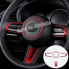 For Mazda CX-30 2019 2020 ABS Plastic Red Car Steering wheel Button frame Cover Trim Sticker Car styling accessories 2024 - buy cheap