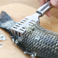 Escova de pele de peixe raspagem pesca escala escova raladores faca limpeza descascador scaler raspador com faca dispositivo acessórios cozinha 2024 - compre barato