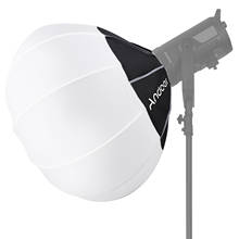 Andoer-linterna esférica plegable, de 65cm Softbox, QuickInstall Bowens, accesorio de iluminación para estudio de fotografía y vídeo 2024 - compra barato