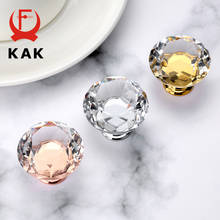 KAK-pomos de cristal con forma de diamante para armario, tiradores de cajón, manijas de armario de cocina, herrajes para muebles, 40mm 2024 - compra barato