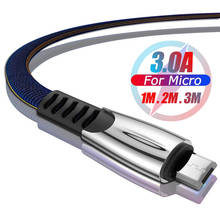 2 м 3 м Micro USB кабель 3A кабель для быстрой зарядки для Xiaomi Redmi 4X Samsung J7 S6 S7 Androide Micro USB кабель 2024 - купить недорого