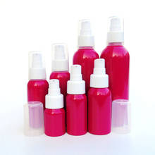 Botella de loción cosmética de aluminio rosa roja, bomba de prensa, contenedor de embalaje de emulsión rellenable, 20ml, 30ml, 50ml, 60ml, 80ml, 100ml, 20 Uds. 2024 - compra barato