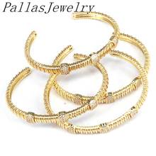 3Pcs 2021 New Arrivals Jewelry Zircon Copper Cuff Bracelet fashion  Made Bracelet Women 2024 - buy cheap