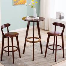 Taburete de bar de madera maciza, silla nórdica moderna y minimalista para el hogar, silla alta de bar, escritorio de cajero, taburete frontal con respaldo, silla de comedor 2024 - compra barato