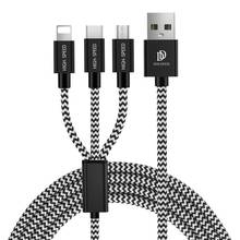 Cable USB de carga rápida para iPhone 11, Cable Micro USB tipo C de 5V, 2.4A, 3 en 1, para Samsung S20, Xiaomi, Cable Lightning de 8 pines 2024 - compra barato
