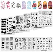 15PCS Nail Stamping Plate Set Flower Leaves Image Nail Art Stencil Plate Pattern Printing Stamp Template For Nail DIY Design 2024 - buy cheap