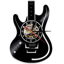Creative Vinyl Record 12-Inch Wall Clocks Living Room Study Retro Guitar Wall Clocks Mute Custom Clocks 2024 - buy cheap