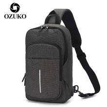 OZUKO Men Crossbody Chest Bag Multifunction USB Charging Pack Waterproof Single Bag Outdoor Male Sling Bags for Cell Phone Boslo 2024 - купить недорого